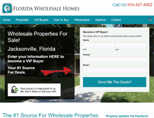 Tablet Screenshot of floridawholesalehomes.net